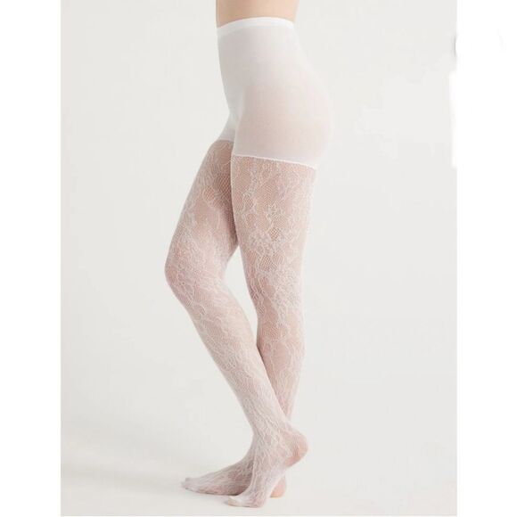 Lace and Opaque Tights Pantyhose2, 2-Packs Size XXXL - Picture 3 of 6
